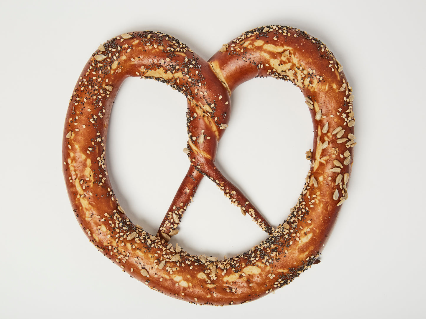 Everything, But the Burned Garlic. 12 Everything Soft Pretzels. Free Local Shipment..