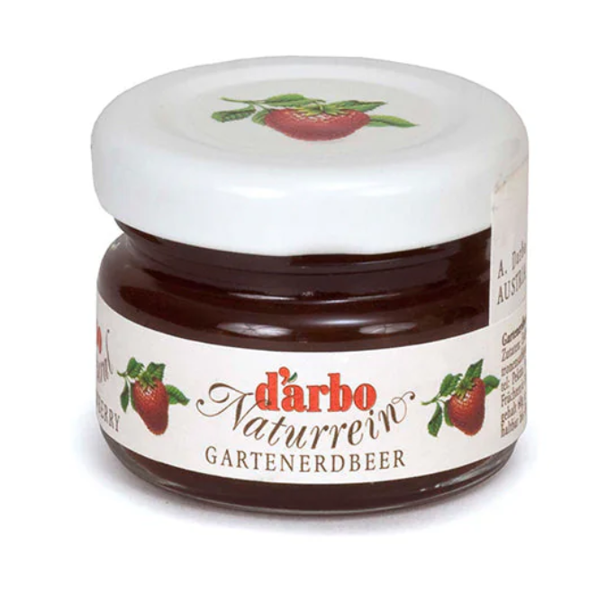 D'Arbo Strawberry Preserve 1 OZ, case of 60 - Sigmund's Pretzels